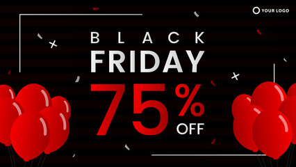 Background black friday sale store banners template for social media post. premium vector