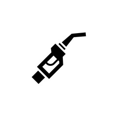 Gasoline pump nozzle icon isolated on white background.