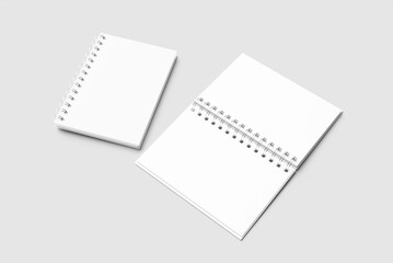 A5 Spiral Notebook Blank Mockup