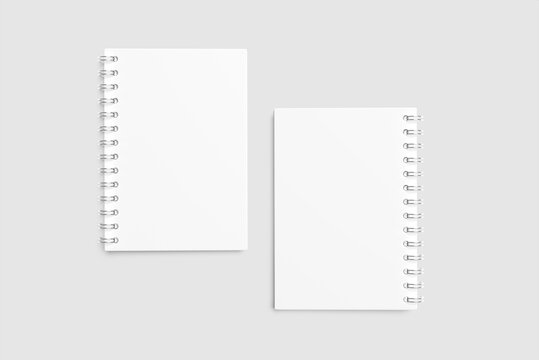 A5 Spiral Notebook Blank Mockup