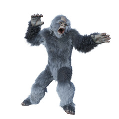 Yeti in fighting pose.