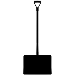 Snow shovel, snow plow with ergonomic handle, snow clearer for small and large amounts of snow realistic silhouette
