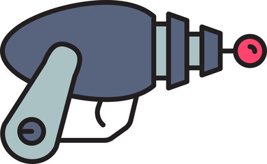 futuristic gun icon illustration