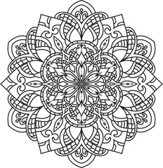 Mandalas for coloring book color pages.Vector abstract mandala pattern.