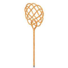 3d rendering illustration of a rattan carpet beater