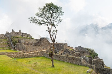 panoramic views of machu picchu ruins, peru