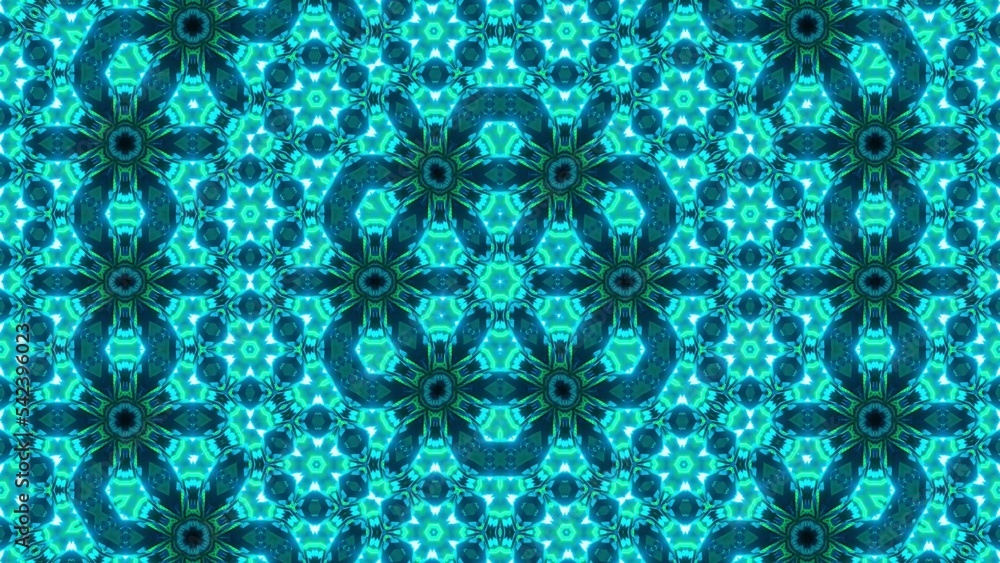 Poster turquoise backdrop with an abstract pattern.