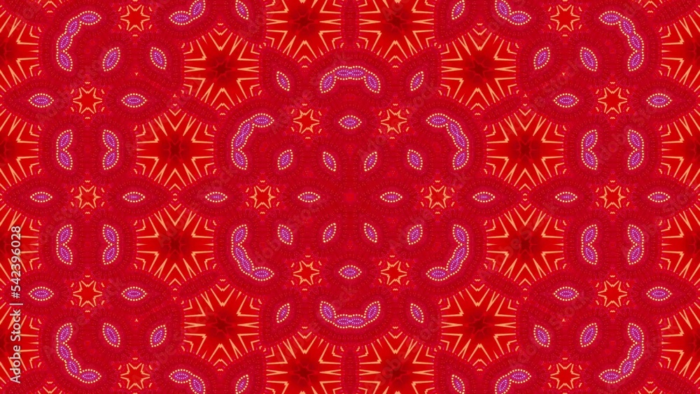 Poster bright red backdrop with an abstract pattern.