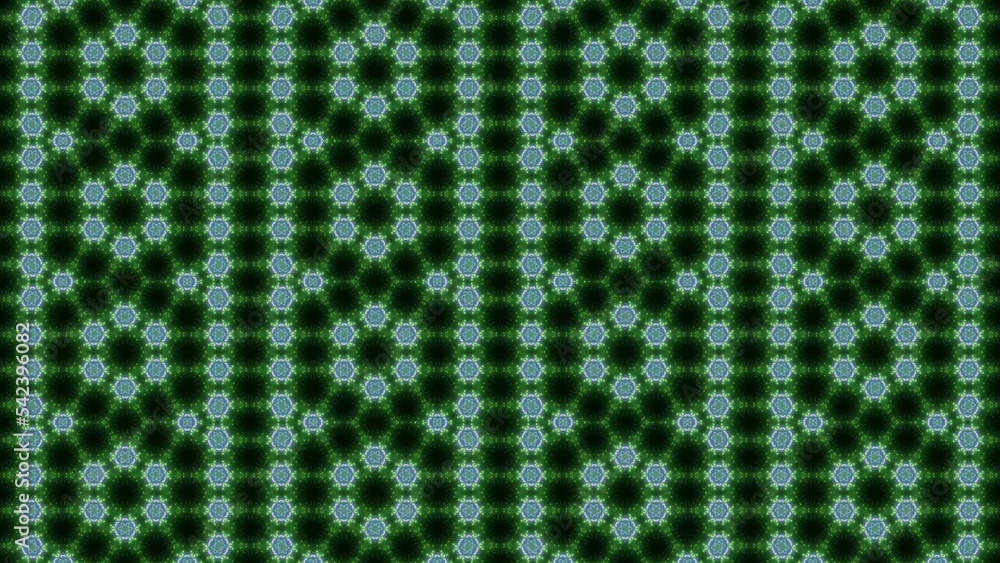 Poster green backdrop with an abstract glowing pattern.