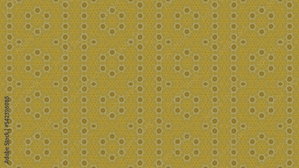 Poster yellow backdrop with an abstract pattern.