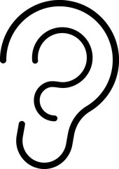 Naklejka premium Ear line icon