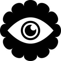 Eye line black icon