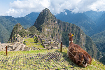 panoramic views of machu picchu ruins, peru