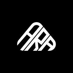 ARA letter logo creative design with vector graphic, ARA simple and modern logo in round triangle shape. © MdAminul