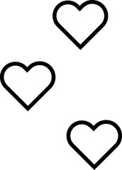 Like, heart line icon. Message, love chat
