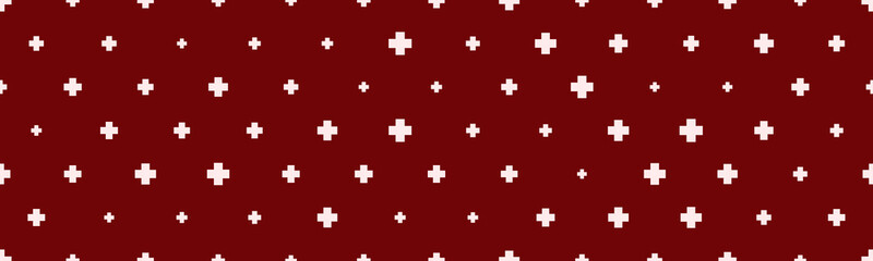 Seamless hospital background with plus symbols
