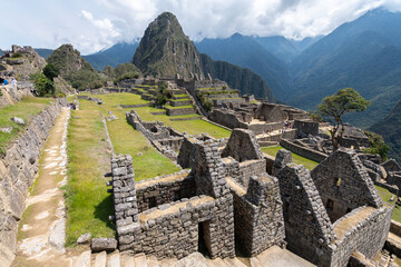 panoramic views of machu picchu ruins, peru