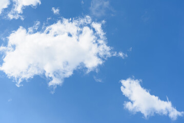 Clouds on blue sky in the nature of the Asian summer, perfect for travel