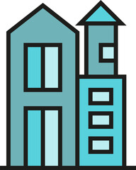 condo and apartment building icon