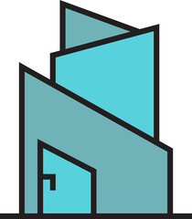 condo and apartment building icon
