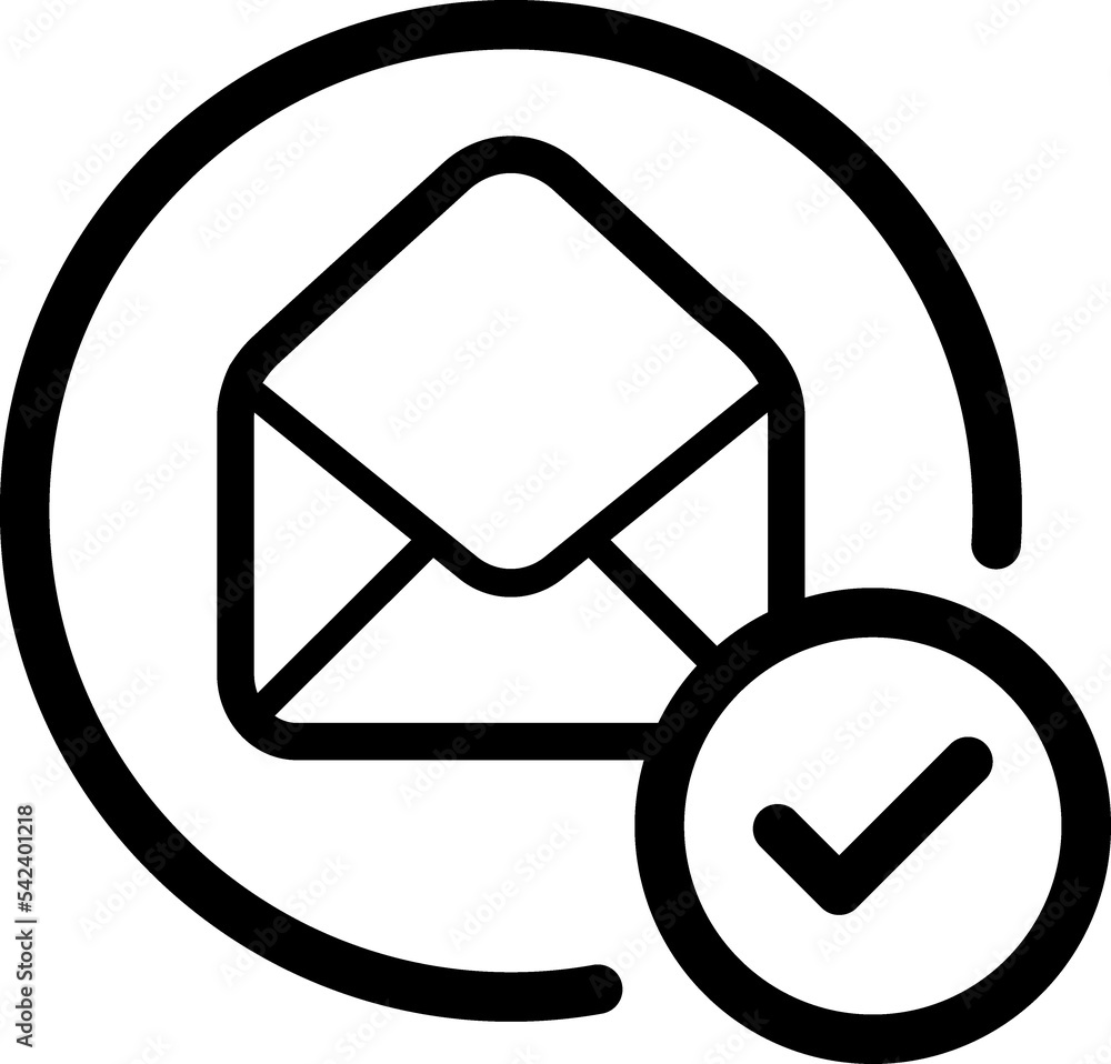 Poster checked email linear icon