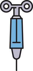 medical syringe icon illustration
