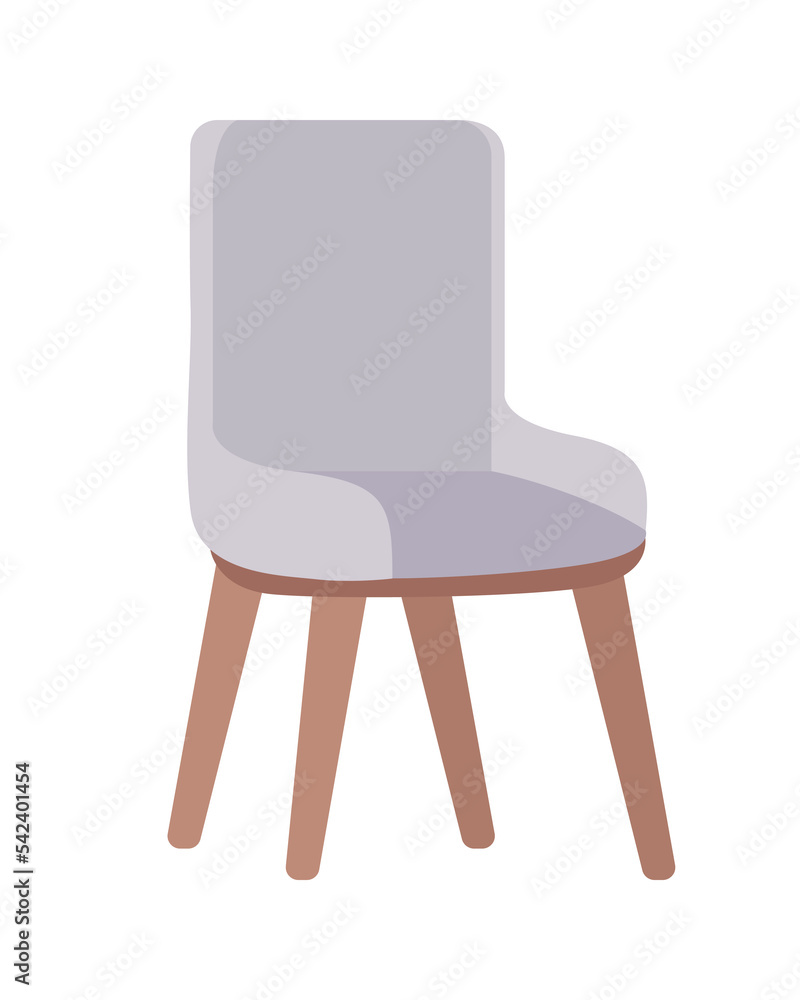 Poster comfortable chair semi flat color vector object. home interior. editable element. full sized item on