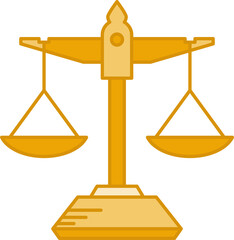 golden balance scales illustration