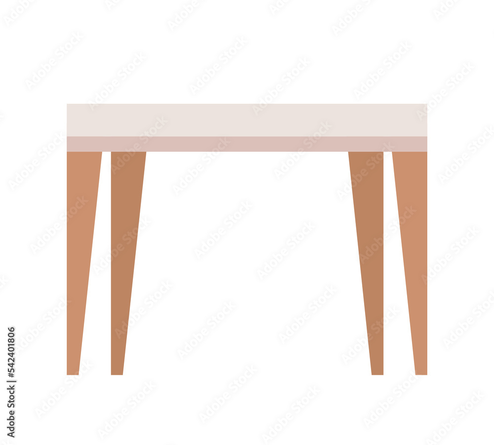 Aufkleber table semi flat color vector object. desk for kitchen and office. editable element. full sized item 