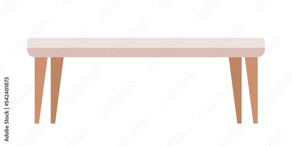 Poster long dinner table semi flat color vector object. business conference. editable element. full sized i