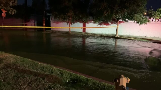 flooded major street - water damage