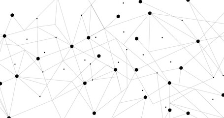 Black network. Abstract connection on white background. Network technology background with dots and lines for desktop. Ai background. Abstract concept. Line background, network technology vector