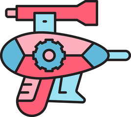 space gun weapon icon illustration