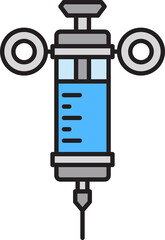 medical syringe icon illustration