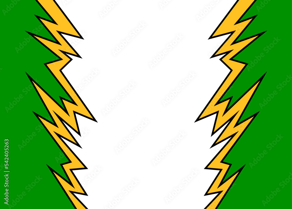 Poster simple framed background with jagged spikes line pattern and with some copy space area