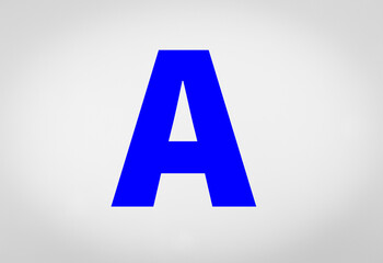 letter a in blue