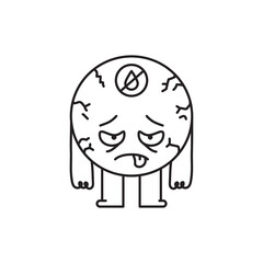 Drought land color line icon. Ecology