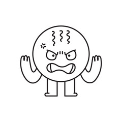 Land degradation color line icon. Ecology