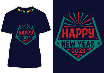 New Year Quotes T-shirt Design Vector