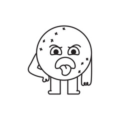 Water pollution color line icon. Ecology