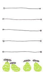 北欧風の洋ナシ