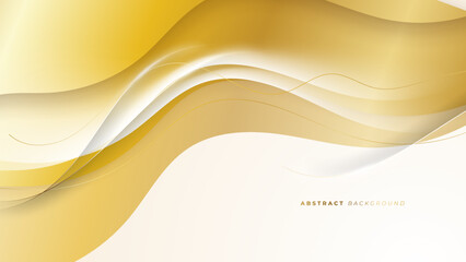 Abstract white and gold shapes background
