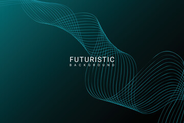 abstract futuristic wave background vector graphic