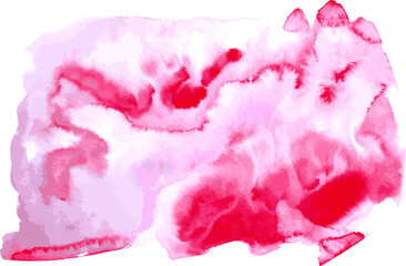 Pink and Red Mix Watercolor Ink Stain Vector illustration.
