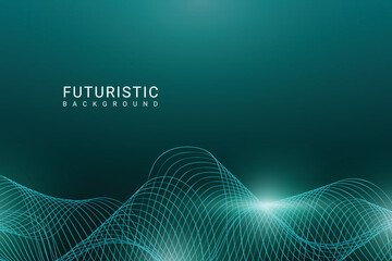 abstract futuristic wave with light effect background vector graphic