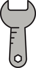 wrench tool icon illustration