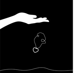 Titanic scene vector illustration