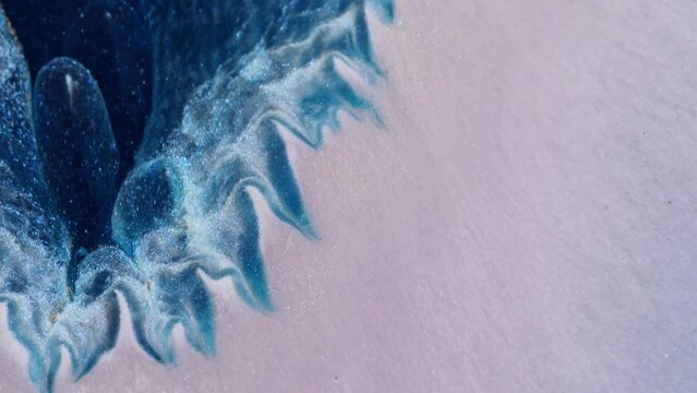 High quality video design. Abstract liquid artistic meditative background. A stream of flowing sparkling dark water filling space.