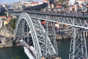 The Dom Louis I bridge in Porto, Portugal