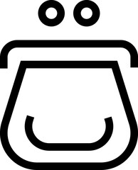 Purse line vector icon
